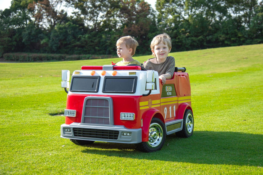24V Freddo Fire Truck 2-Seater Ride on – Kids Cars CA - Kids Ride On ...