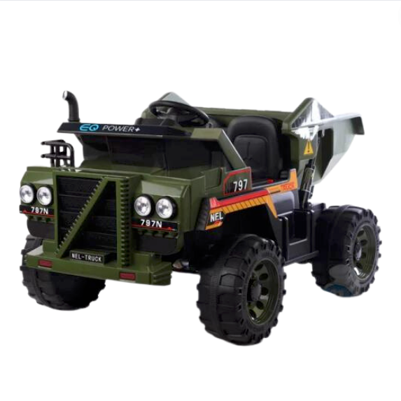 12V Dump Truck 2 Seater Kids Ride On Car with Remote Control and Electronic Dumper