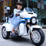 12V Police Motorcycle Trike Ages 3-8 Kids Cars CA - Ride On Toys Store