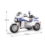 12V Police Motorcycle Trike Ages 3-8 Kids Cars CA - Ride On Toys Store